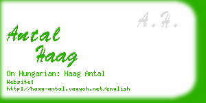 antal haag business card